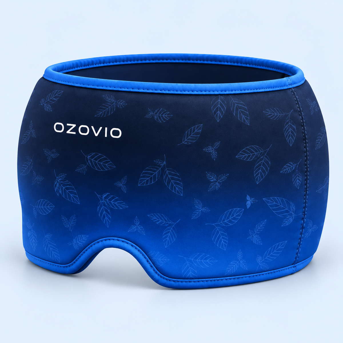 OZOVIO Migränemaske in Blau, mit Ton-in-Ton-Blätterdruck
