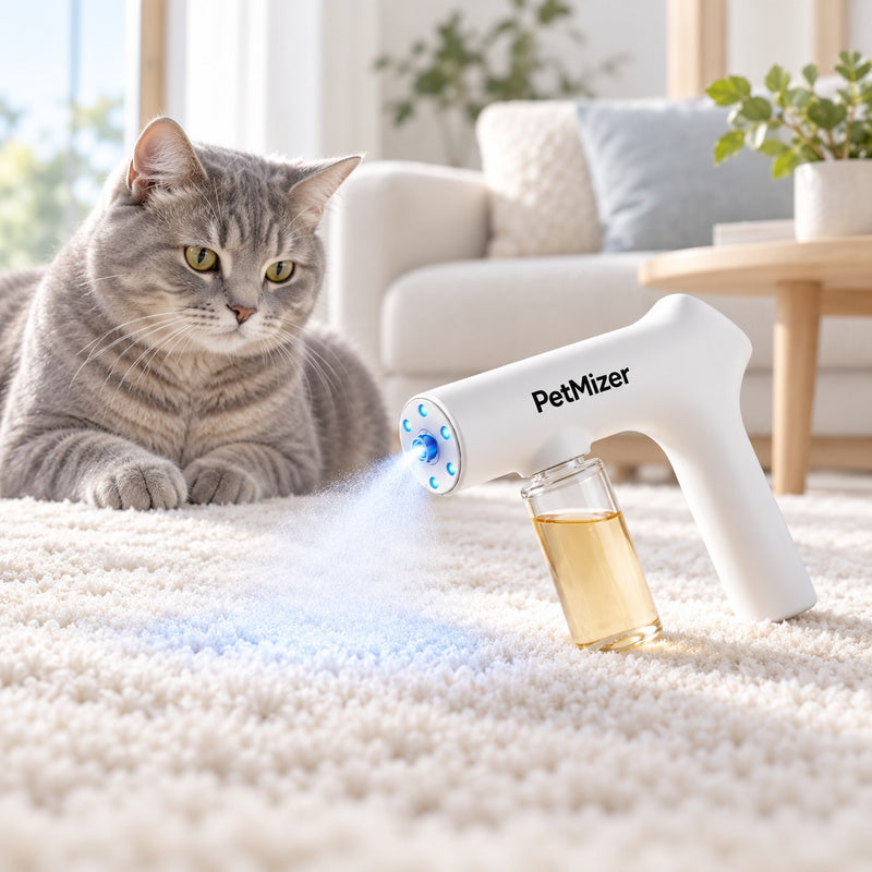 PetMizer auf einem Teppich
